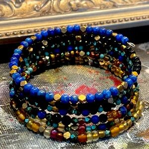 🌈💎 Handmade Color Pop Beaded Bracelet – Natural Stones! 💙✨ 20% OFF